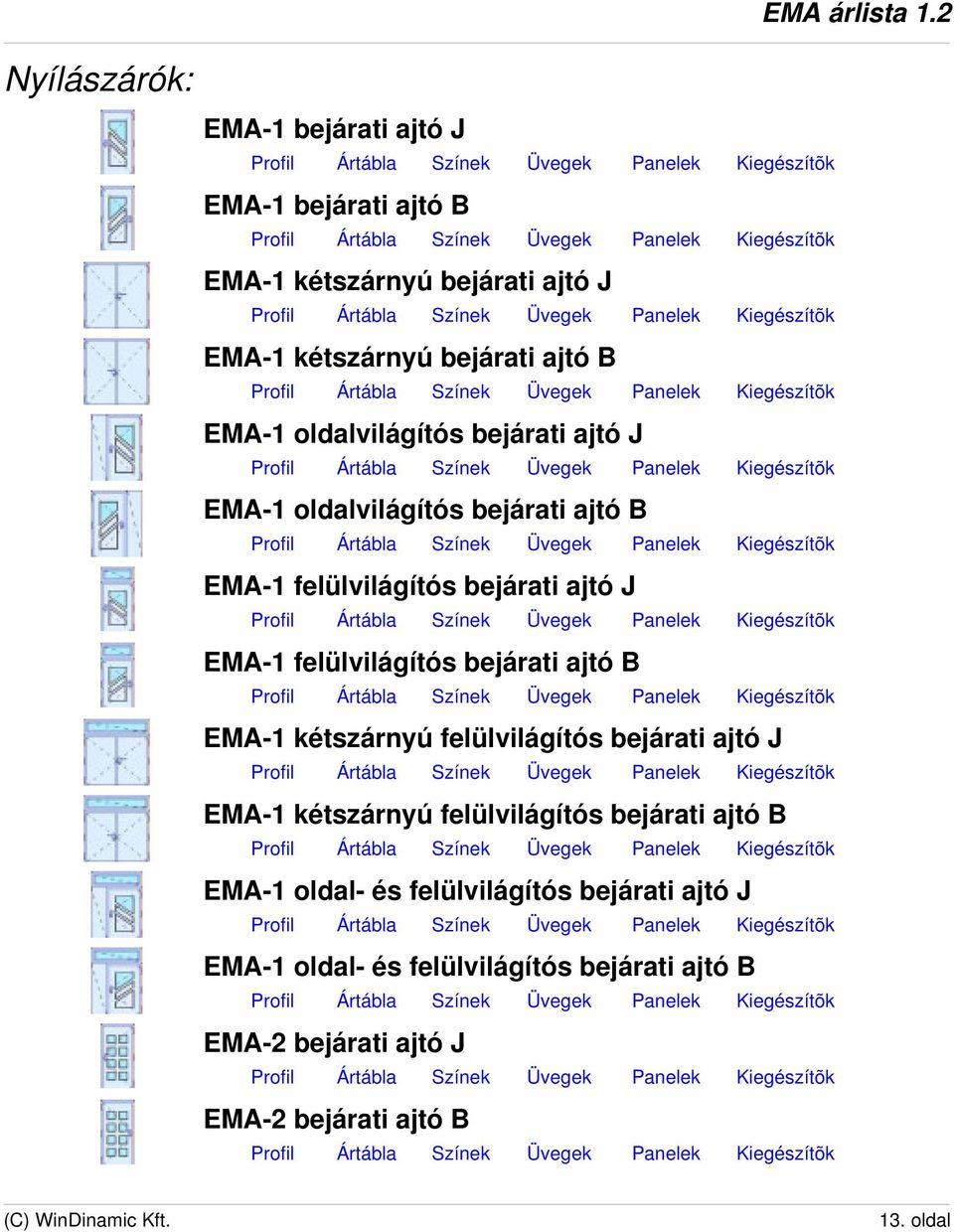 bejárati ajtó B EMA-1 kétszárnyú felülvilágítós bejárati ajtó J EMA-1 kétszárnyú felülvilágítós bejárati ajtó B EMA-1 oldal- és