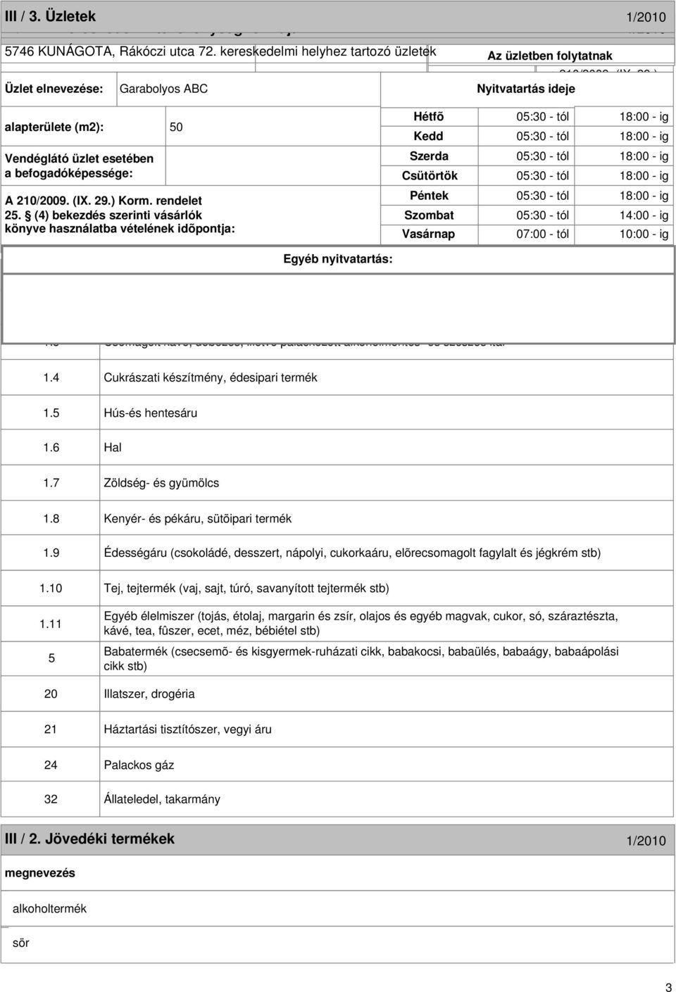 29.) Korm. rendelet 25.