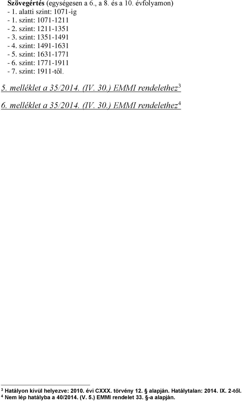 5. melléklet a 35/2014. (IV. 30.) EMMI rendelethez 3 6. melléklet a 35/2014. (IV. 30.) EMMI rendelethez 4 3 Hatályon kívül helyezve: 2010.