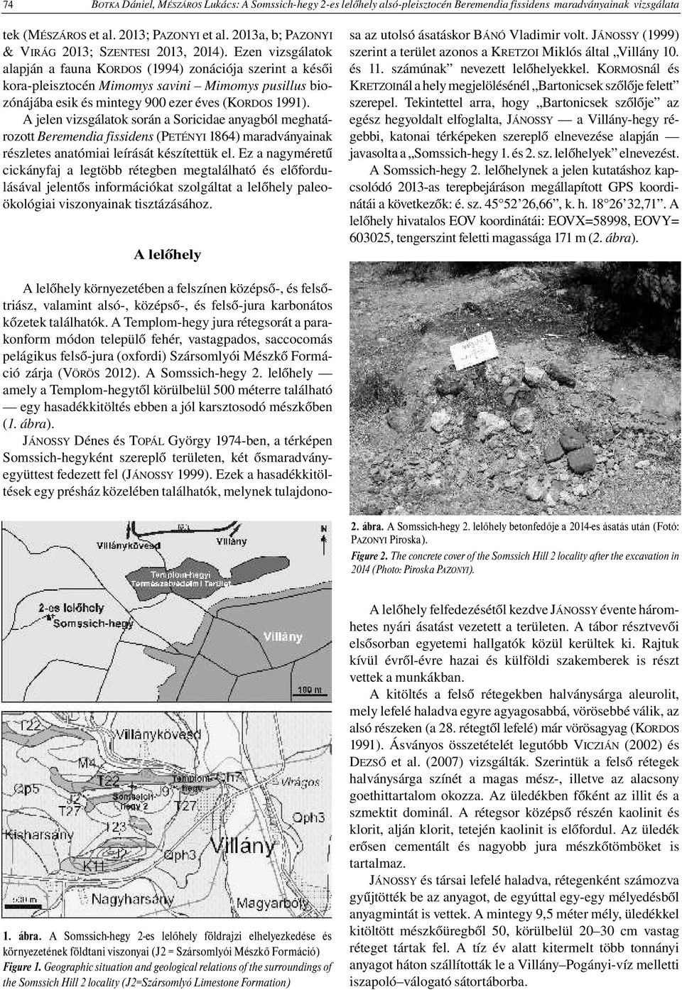 Ezen vizsgálatok alapján a fauna KORDOS (1994) zonációja szerint a késői kora-pleisztocén Mimomys savini Mimomys pusillus bio - zó ná jába esik és mintegy 900 ezer éves (KORDOS 1991).