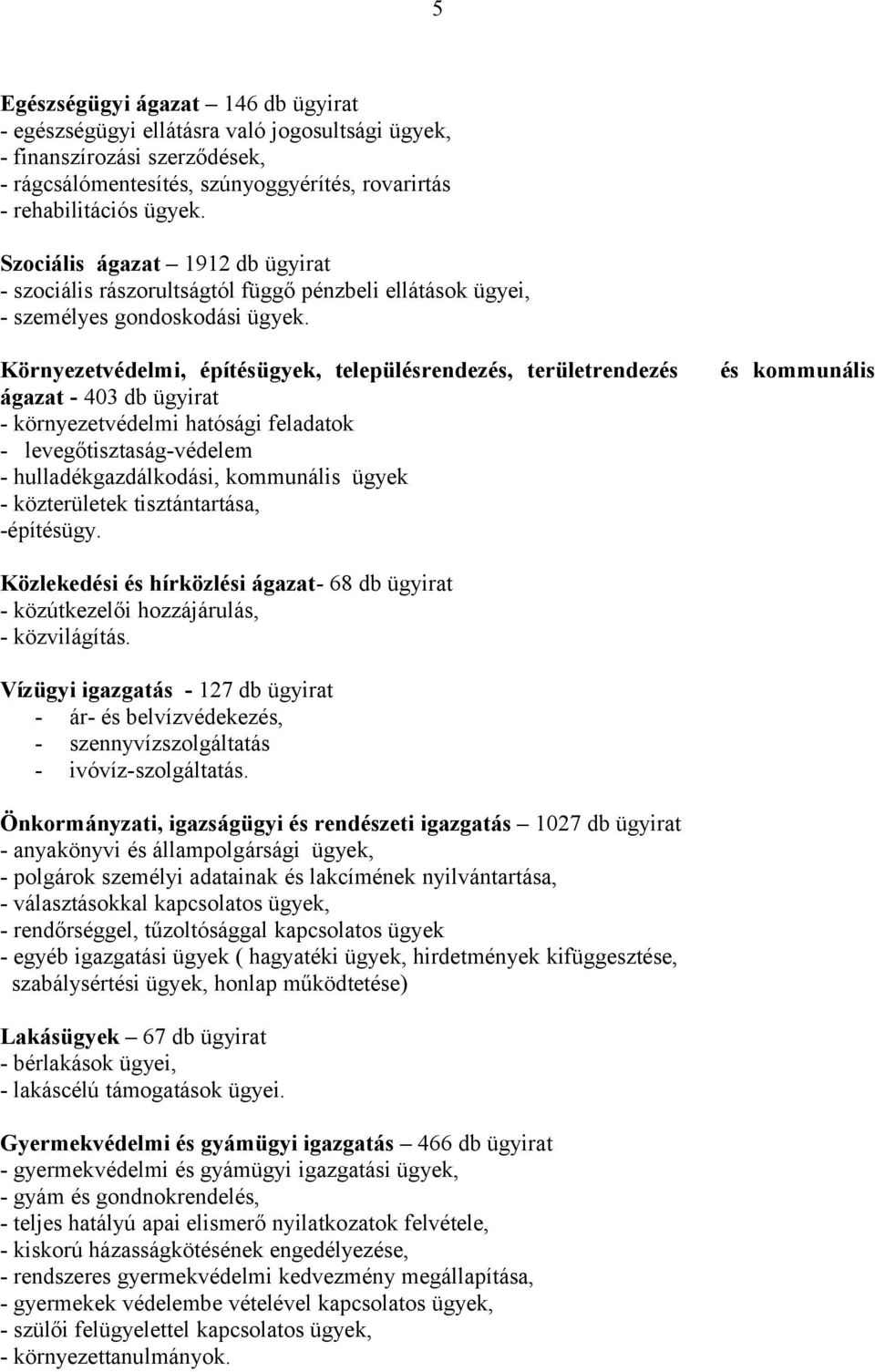 Környezetvédelmi, építésügyek, településrendezés, területrendezés ágazat - 403 db ügyirat - környezetvédelmi hatósági feladatok - levegőtisztaság-védelem - hulladékgazdálkodási, kommunális ügyek -