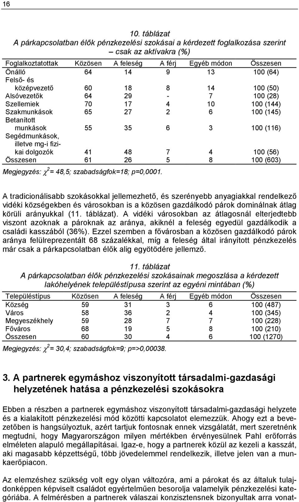Felső- és középvezető 60 18 8 14 100 (50) Alsóvezetők 64 29-7 100 (28) Szellemiek 70 17 4 10 100 (144) Szakmunkások 65 27 2 6 100 (145) Betanított munkások 55 35 6 3 100 (116) Segédmunkások, illetve
