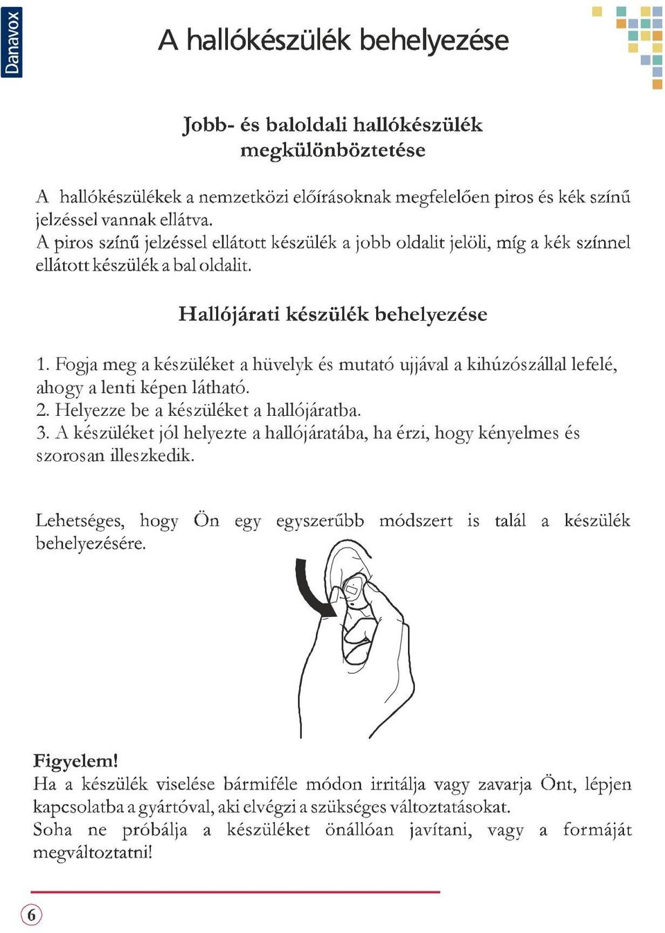 kihúzószállal lefelé, ahogy a lenti képen látható. 2.