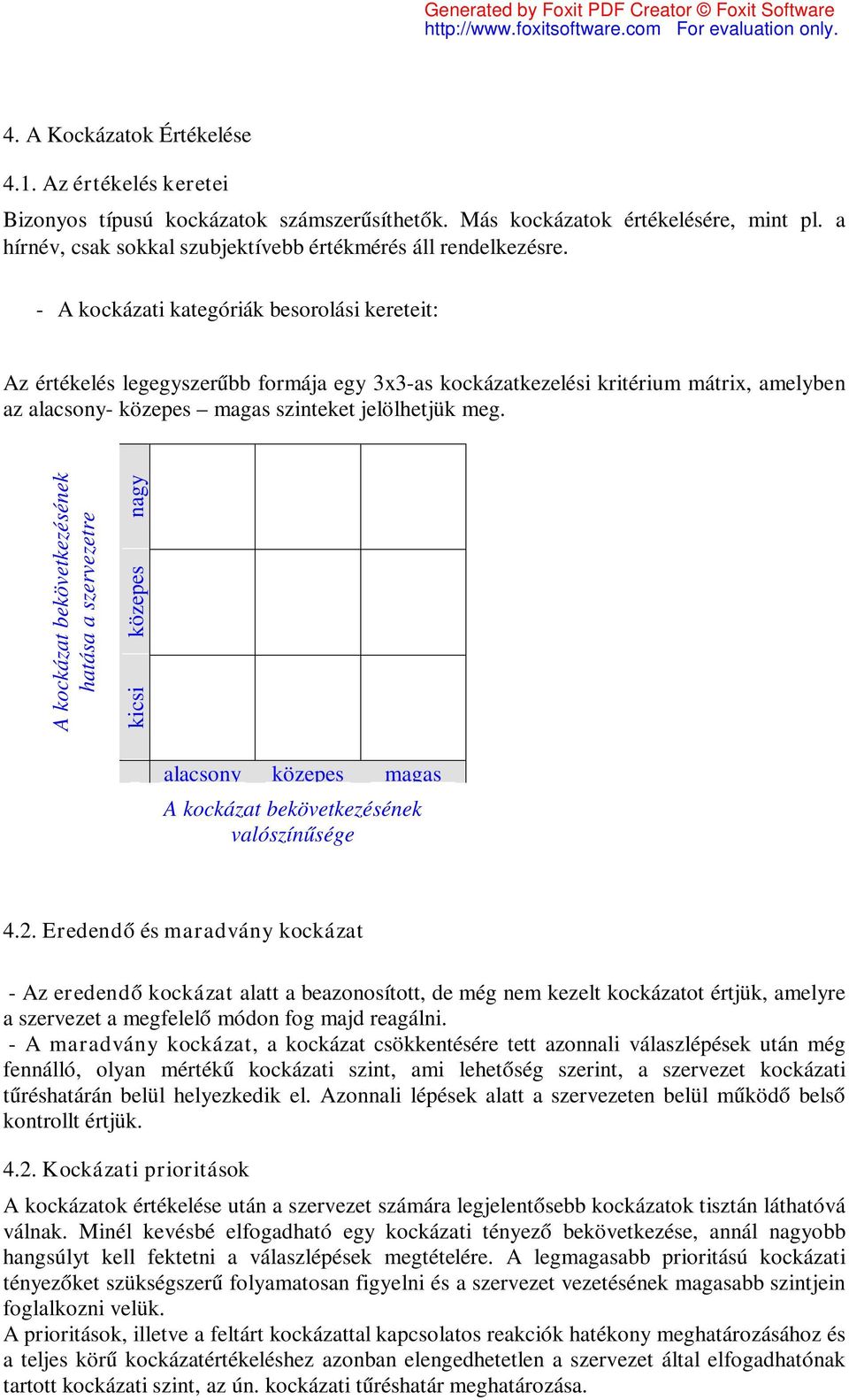 Kockázatkezelési szabályzat - PDF Ingyenes letöltés