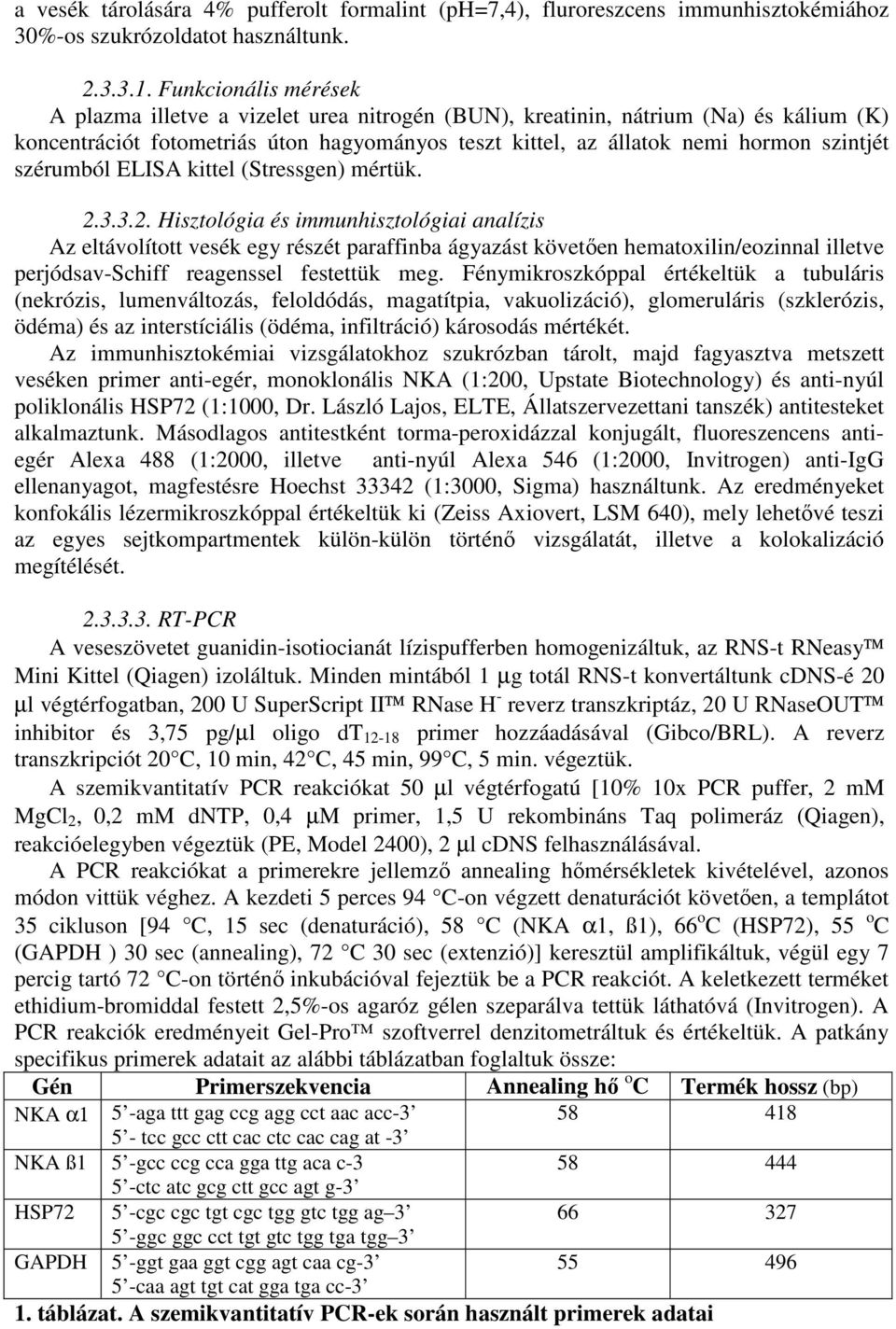 szérumból ELISA kittel (Stressgen) mértük. 2.
