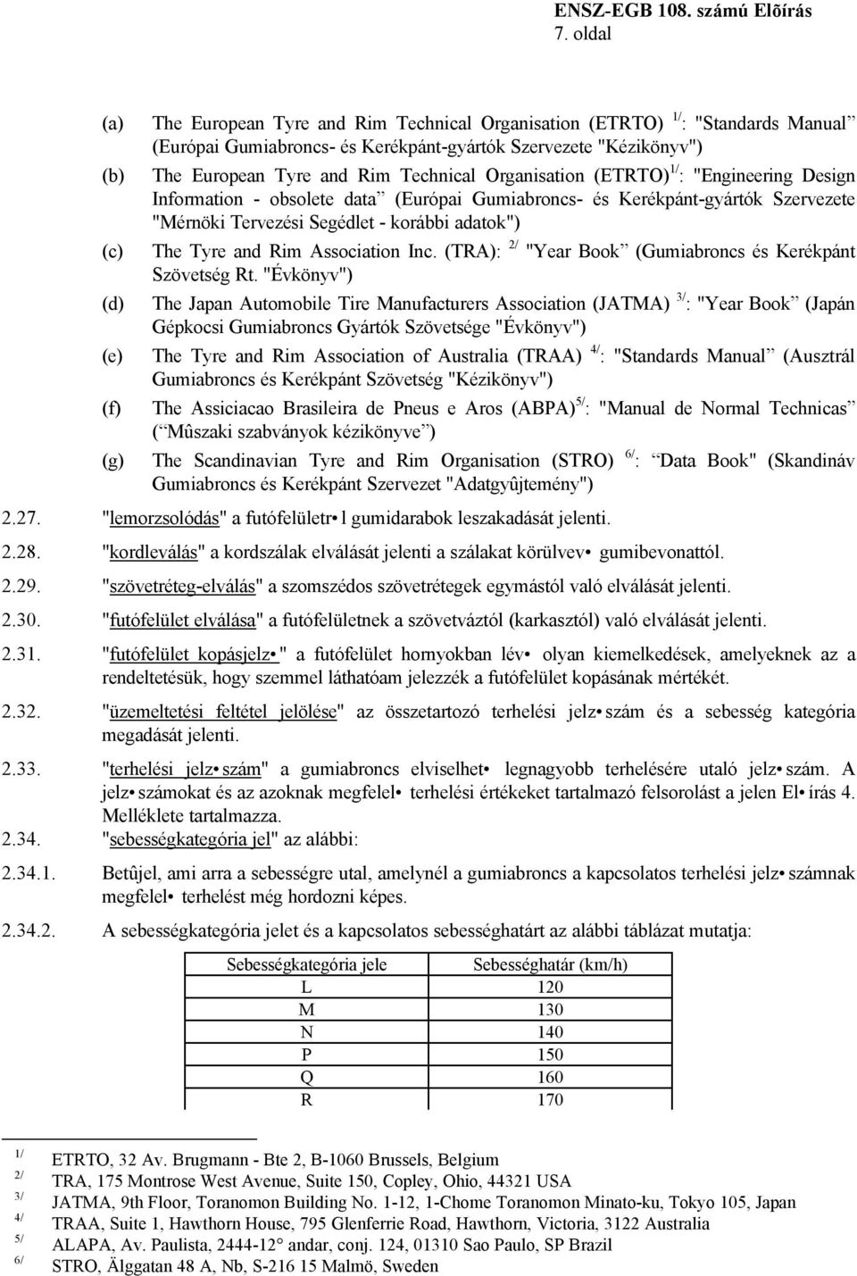 The Tyre and Rim Association Inc. (TRA): 2/ "Year Book (Gumiabroncs és Kerékpánt Szövetség Rt.