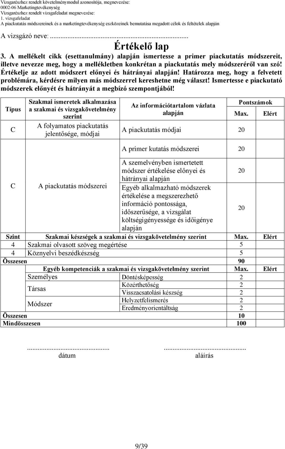 Értékelje az adott módszert előnyei és hátrányai! Határozza meg, hogy a felvetett problémára, kérdésre milyen más módszerrel kereshetne még választ!