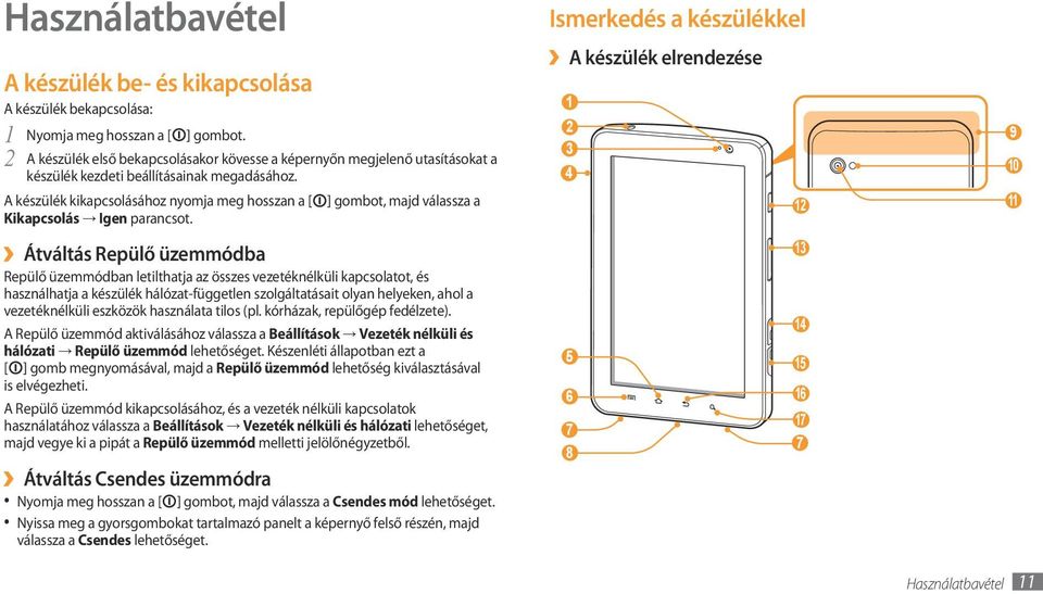 A készülék kikapcsolásához nyomja meg hosszan a [ Kikapcsolás Igen parancsot.