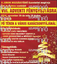 Karácsonyra hangoló programok Nov. 26. szombat 15:00 óra Csorna, Premontrei templom és udvar - Adventköszöntő Nov. 26. szombat 16:30 óra Csorna, Premontrei udvar Adventköszöntő a Pántlika Táncegyüttessel Nov.