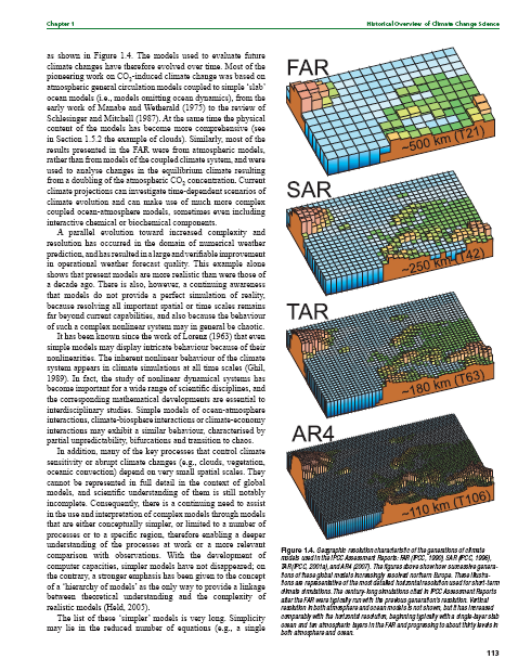 Az egyes IPCC jelentésekben alkalmazott