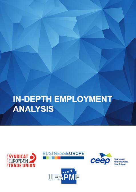 (2015) Részletes elemzés a foglalkoztatásról (Elfogadva: 2015. június - Önálló munkaprogram 2012-2014) I. Bevezetés II. Foglalkoztatás. beruházás, növekedés, versenyképesség III.