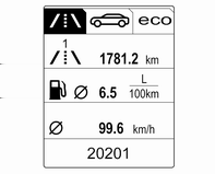 Műszerek és kezelőszervek 121 A rendszer egy elöl haladó járművet észlelt a saját sávban. Adaptív sebességtartó automatika 3 195, Első ütközés riasztó 3 202 Nyitott ajtó h pirosan világít.