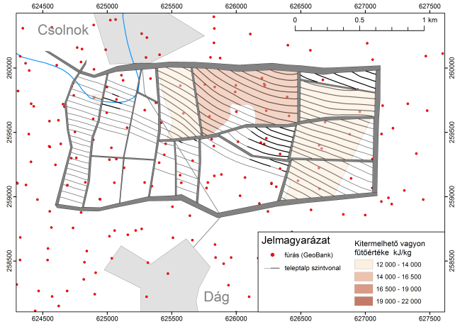 Dorog-észak Komplex érzékenységi és terhelhetőségi vizsgálati jelentés A B 36 ábra Új-Borókás középső-eocén 2 telep fűtőérték (A) és hamutartalom (B) szerinti megoszlása (SZÜCS et al 1980) A B 80 37