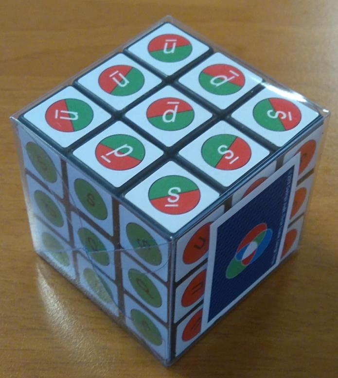 KVARKANYAG A RUBIK KOCKÁN Tökéletes kvarkfolyadék a Rubik kockán: Lokálisan színes, globálisan fehér: Piros, szemben vele anti-piros: zöld/kék Zöld, szemben vele anti-zöld: kék/piros Kék,