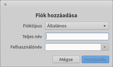 Az új felhasználó létrehozása olyan művelet, amelyhez rendszergazdai jogosultságokkal kell rendelkezni, ezért meg kell adnia a jelszavát a felső sarokban lévő lakat kioldásával, de erre figyelmeztet