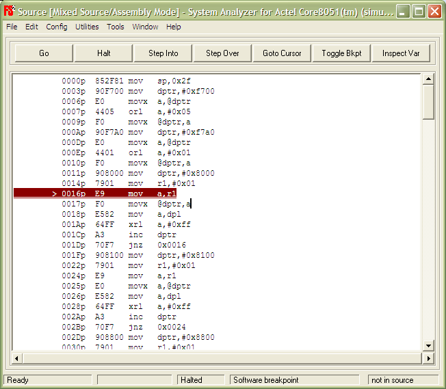 26 A Core8051s rendelkezik egy ún. OCI (On-Chip Instrumentation) blokkal, amelyet a logikai tervezés során példányosításkor tudunk bekapcsolni.