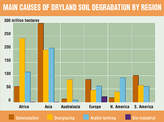 A talaj degradáció fő okai Élőhely-fragmentáció Nagy összefüggő élőhely több, apróbb darab darabokat a degradált területek elszigetelik egymástól, élőhelypusztulás gyakran fragmentációt is okoz,
