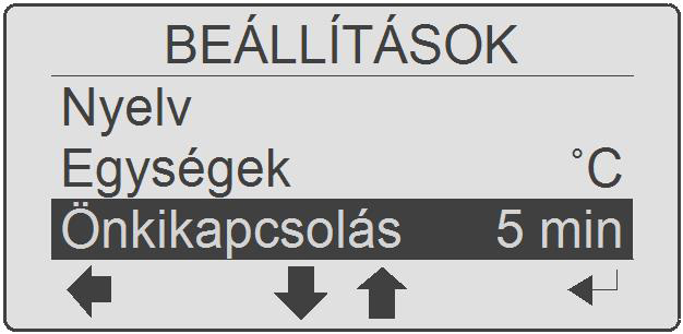 AUTOMATA KIKAPCSOLÁS A műszer automatikusan kikapcsol a kiválasztott idő után (30mp, 1 perc, 5 perc, 10 perc, 20 perc) ÁTLAGSZÁMÍTÁS A mérőműszer automatikusan