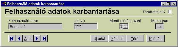 3.4.5 Adatállomány töltés floppylemezről Biztonsági másolatokat tölthetünk vissza (18. ábra).