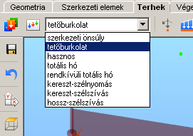 Utolsó lépésként az analízis során automatikusan generált szerkezeti önsúlyt rendeljük hozzá valamelyik teheresethez.