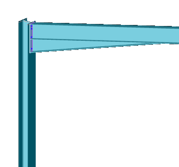2.1.2.2 Szerkezeti modell A vázlattervből ismerjük a főtartó főbb geometriai méreteit és a kiinduló keresztmetszeteket.