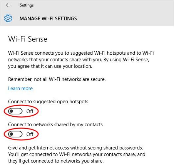 "Manage Wi-Fi Settings"