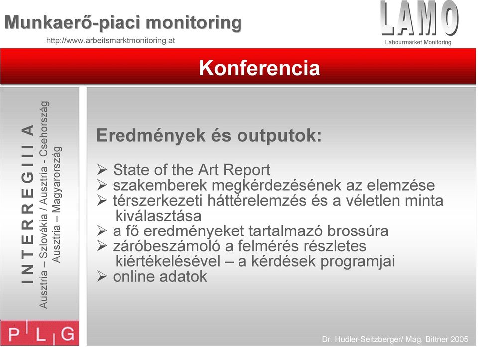 minta kiválasztása a fő eredményeket tartalmazó brossúra záróbeszámoló