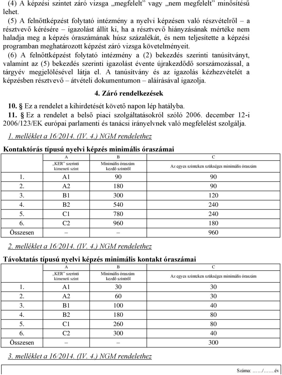 százalékát, és nem teljesítette a képzési programban meghatározott képzést záró vizsga követelményeit.