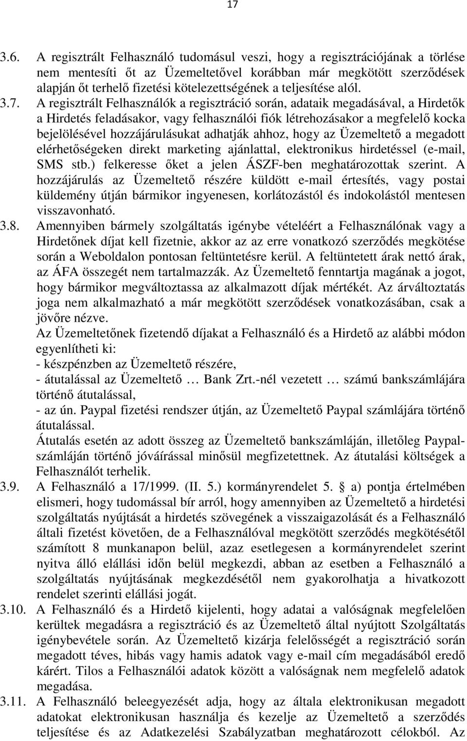 teljesítése alól. 3.7.