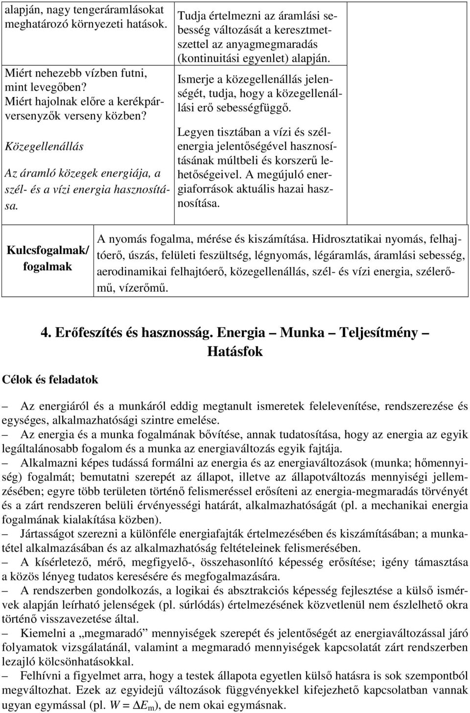 Tudja értelmezni az áramlási sebesség változását a keresztmetszettel az anyagmegmaradás (kontinuitási egyenlet) alapján.