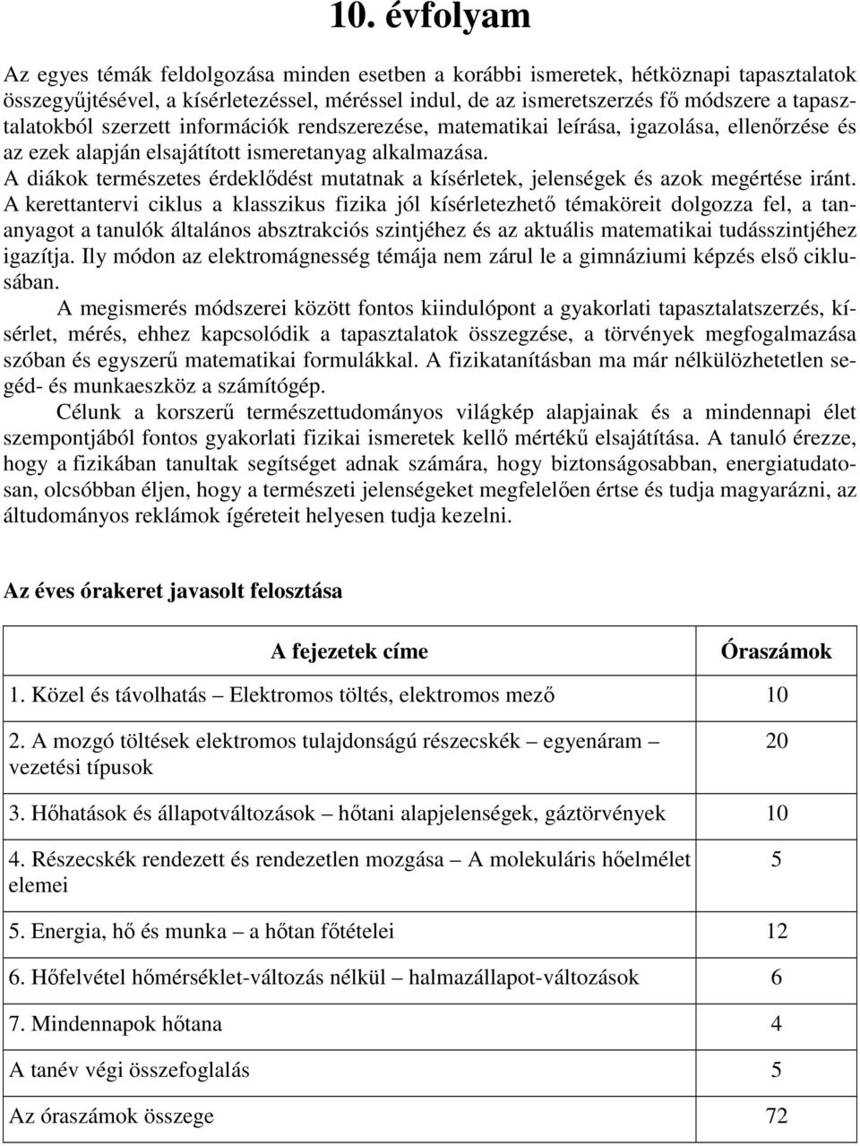 A diákok természetes érdeklődést mutatnak a kísérletek, jelenségek és azok megértése iránt.