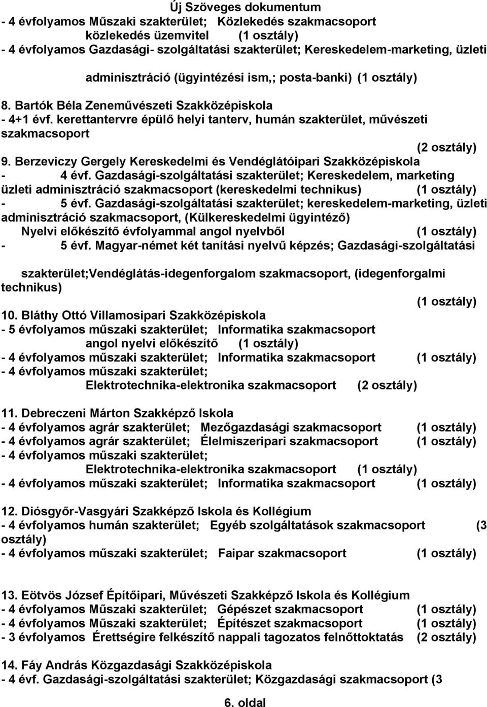 Berzeviczy Gergely Kereskedelmi és Vendéglátóipari Szakközépiskola - 4 évf.