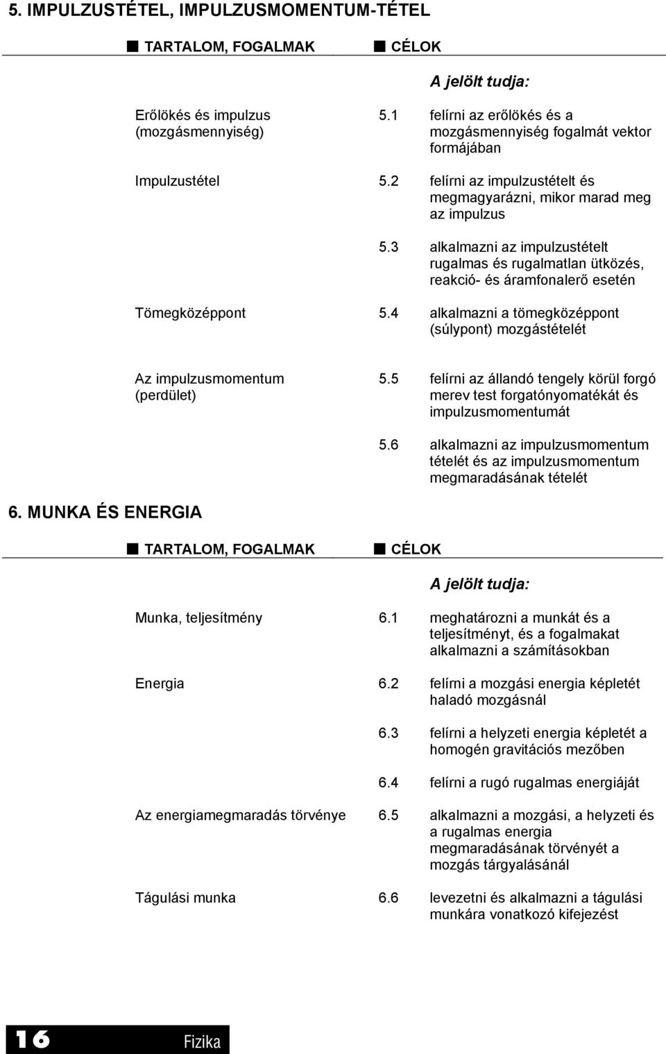 3 alkalmazni az impulzustételt rugalmas és rugalmatlan ütközés, reakció- és áramfonalerő esetén Tömegközéppont 5.