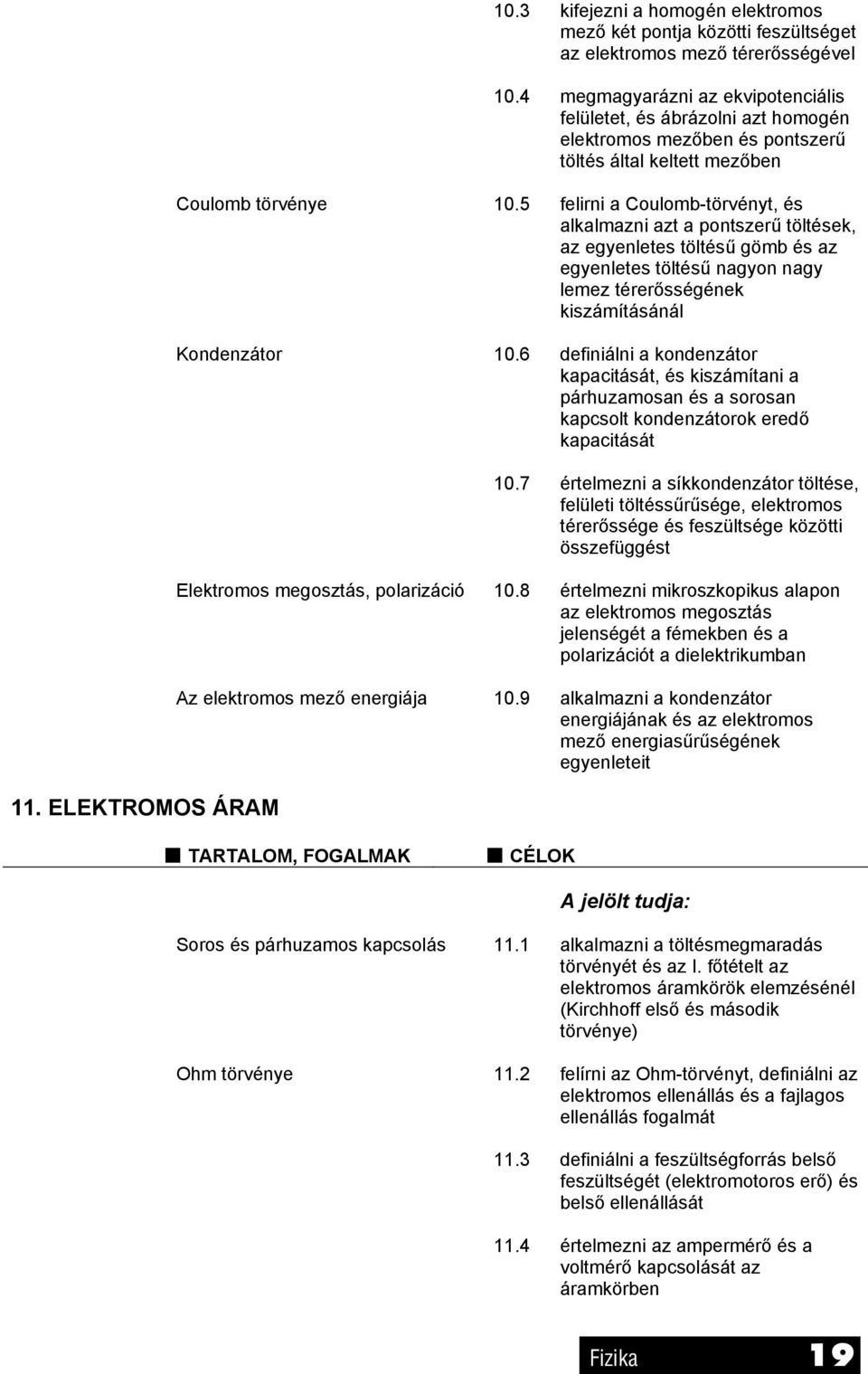5 felirni a Coulomb-törvényt, és alkalmazni azt a pontszerű töltések, az egyenletes töltésű gömb és az egyenletes töltésű nagyon nagy lemez térerősségének kiszámításánál Kondenzátor 10.