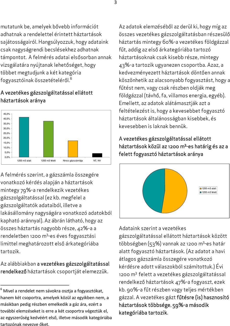 6 háztartások aránya 45,0% 40,0% 35,0% 30,0% Az adatok elemzéséből az derül ki, hogy míg az összes vezetékes gázszolgáltatásban részesülő háztartás mintegy 60%-a vezetékes földgázzal fűt, addig az