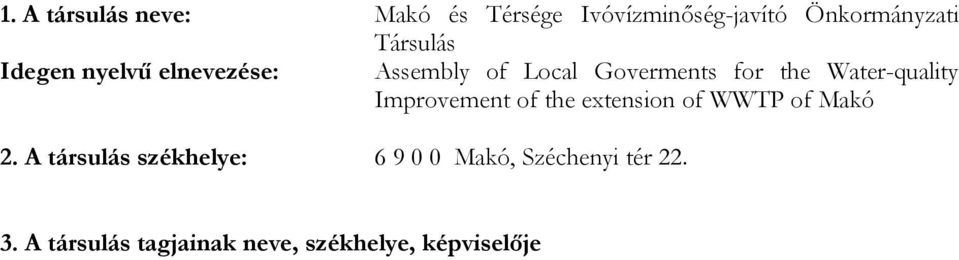 Water-quality Improvement of the extension of WWTP of Makó 2.