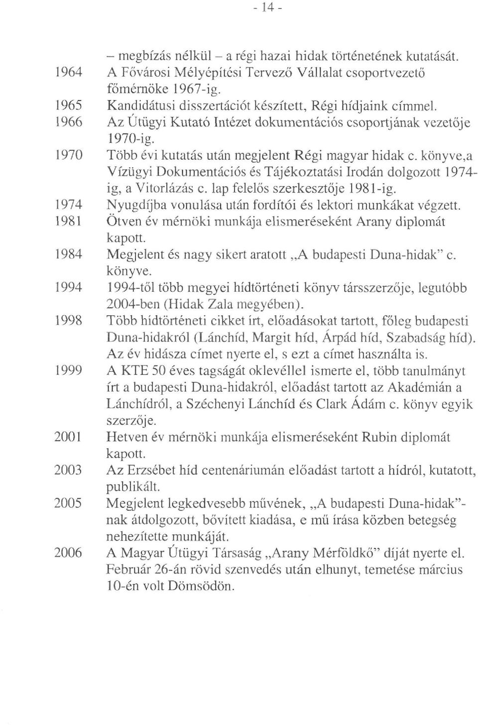 könyve,a Vízügyi Dokumentációs és Tájékoztatási Irodán dolgozott 1974- ig, a Vitorlázás c. lap felelős szerkesztője 1981-ig. 1974 Nyugdíjba vonulása után fordítói és lektori munkákat végzett.