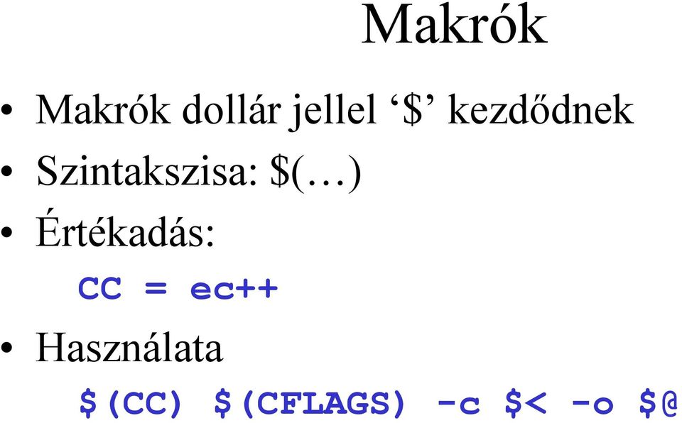 Értékadás: CC = ec++