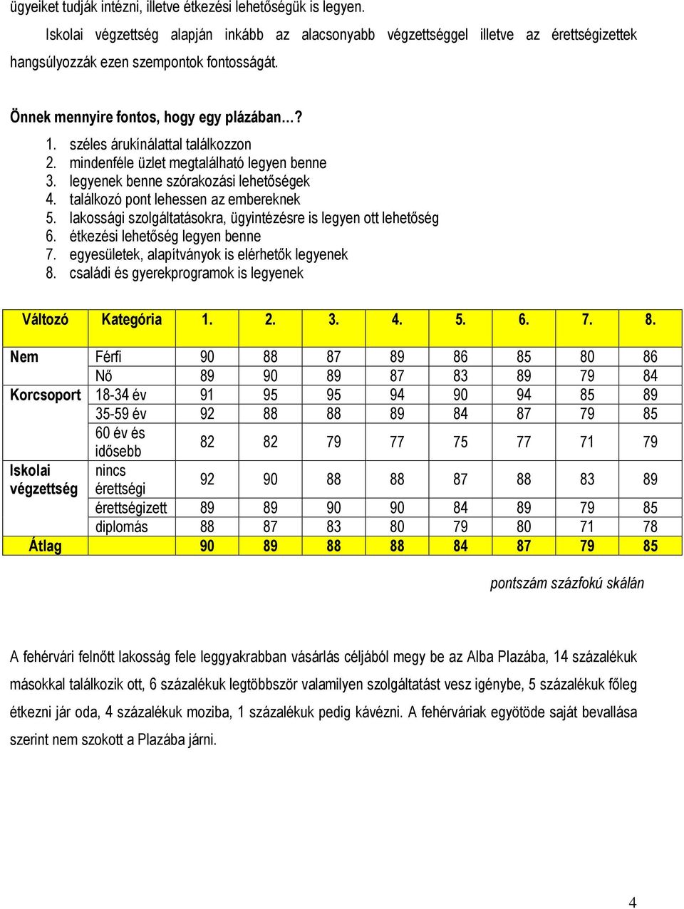 találkozó pont lehessen az embereknek 5. lakossági szolgáltatásokra, ügyintézésre is legyen ott lehetőség 6. étkezési lehetőség legyen benne 7. egyesületek, alapítványok is elérhetők legyenek 8.