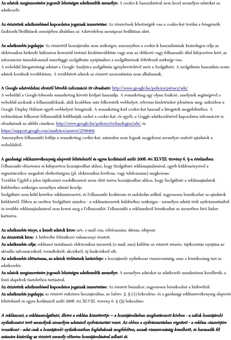beállításai alatt.