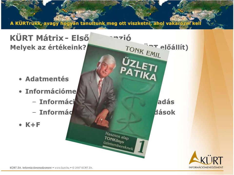 (amelyeket a KÜRT előállít) Adatmentés