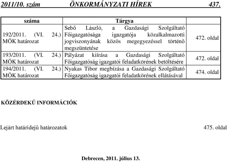) 194/2011. (VI. 24.