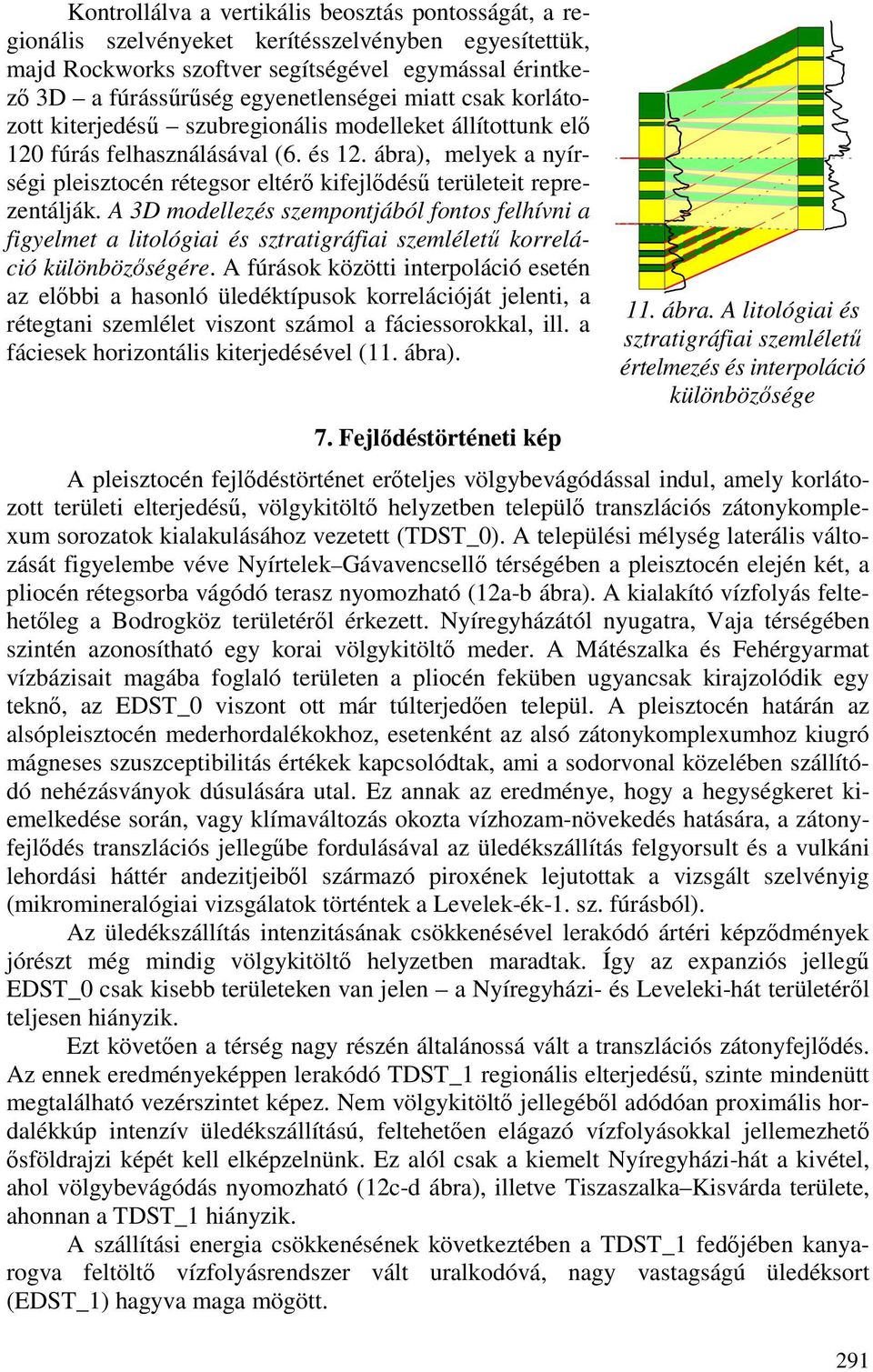 ábra), melyek a nyírségi pleisztocén rétegsor eltérı kifejlıdéső területeit reprezentálják.