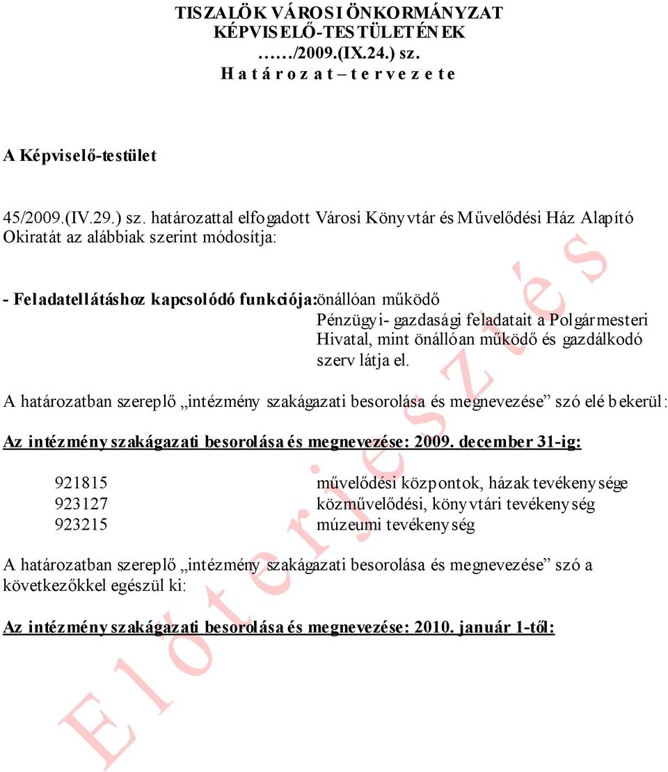 feladatait a Polgármesteri Hivatal, mint önállóan működő és gazdálkodó szerv látja el.