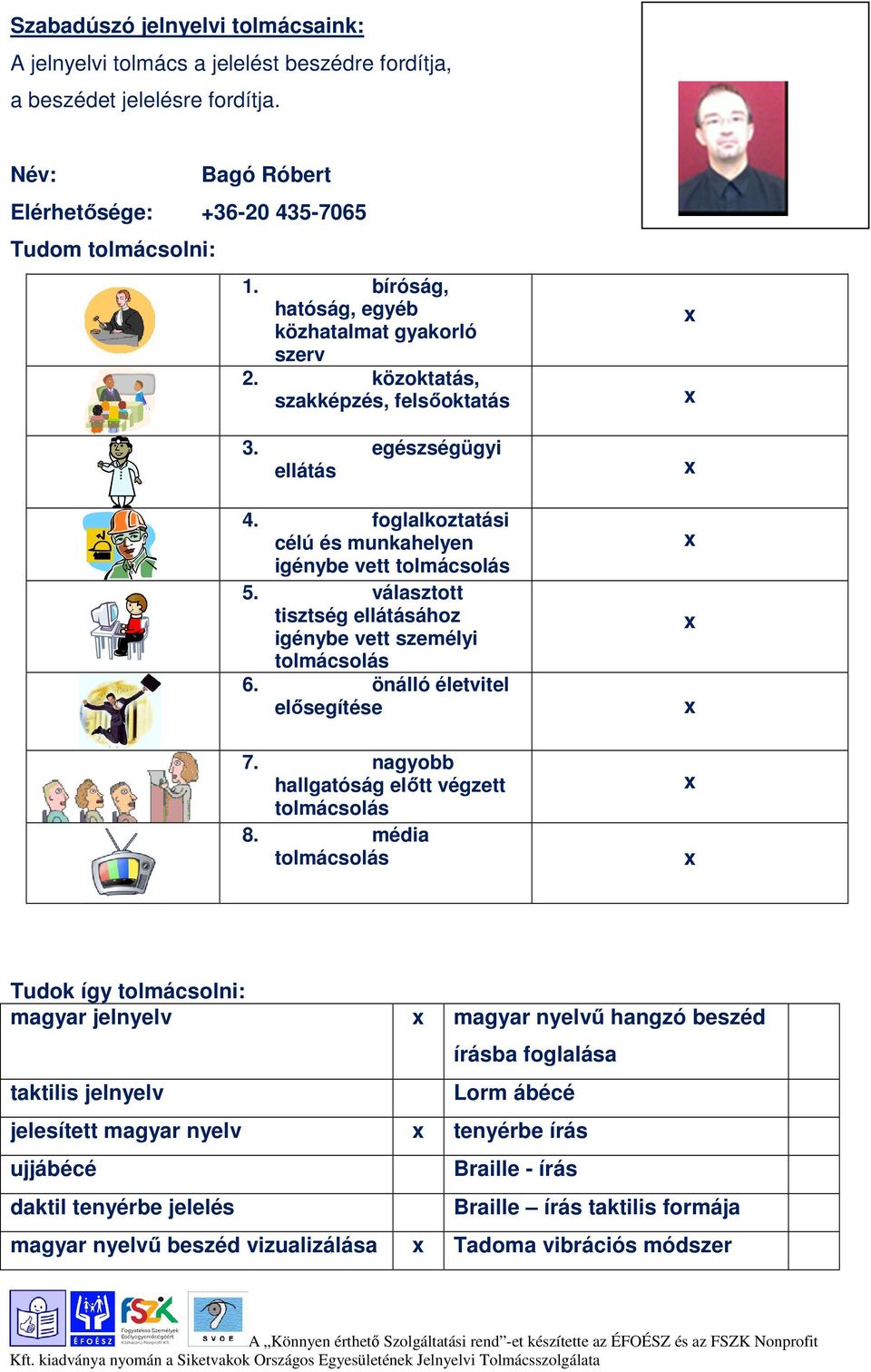 választott tisztség ellátásához igénybe vett személyi 6. önálló életvitel elősegítése 7. nagyobb hallgatóság előtt végzett 8.