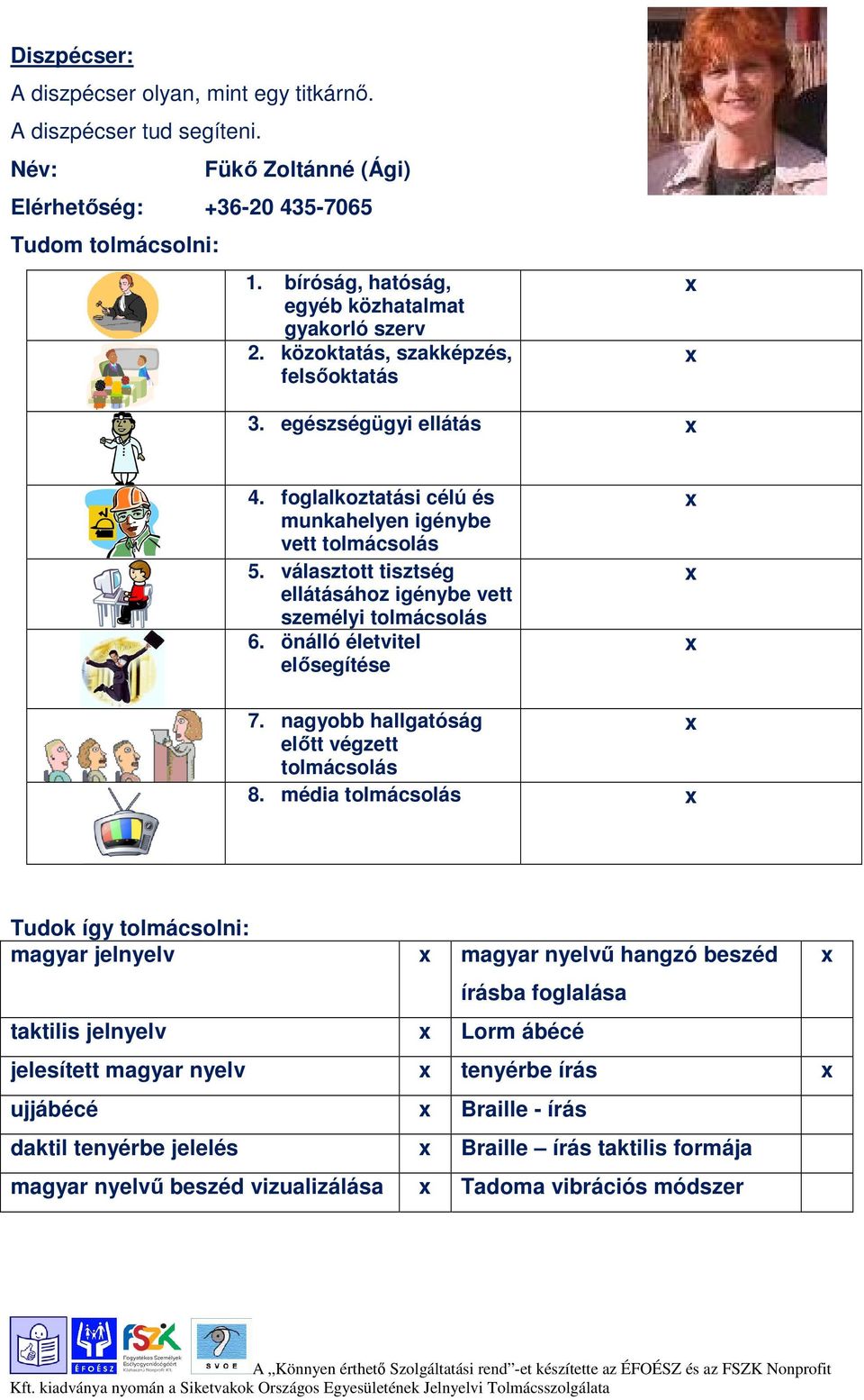 választott tisztség ellátásához igénybe vett személyi 6. önálló életvitel elősegítése 7. nagyobb hallgatóság előtt végzett 8.