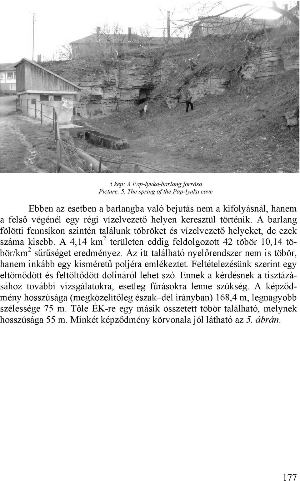 A barlang fölötti fennsíkon szintén találunk töbröket és vízelvezető helyeket, de ezek száma kisebb. A 4,14 km 2 területen eddig feldolgozott 42 töbör 10,14 töbör/km 2 sűrűséget eredményez.