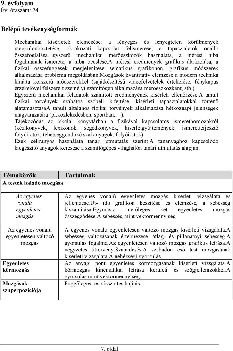 a mérési eredmények grafikus ábrázolása, a fizikai összefüggések megjelenítése sematikus grafikonon, grafikus módszerek alkalmazása probléma megoldásban.