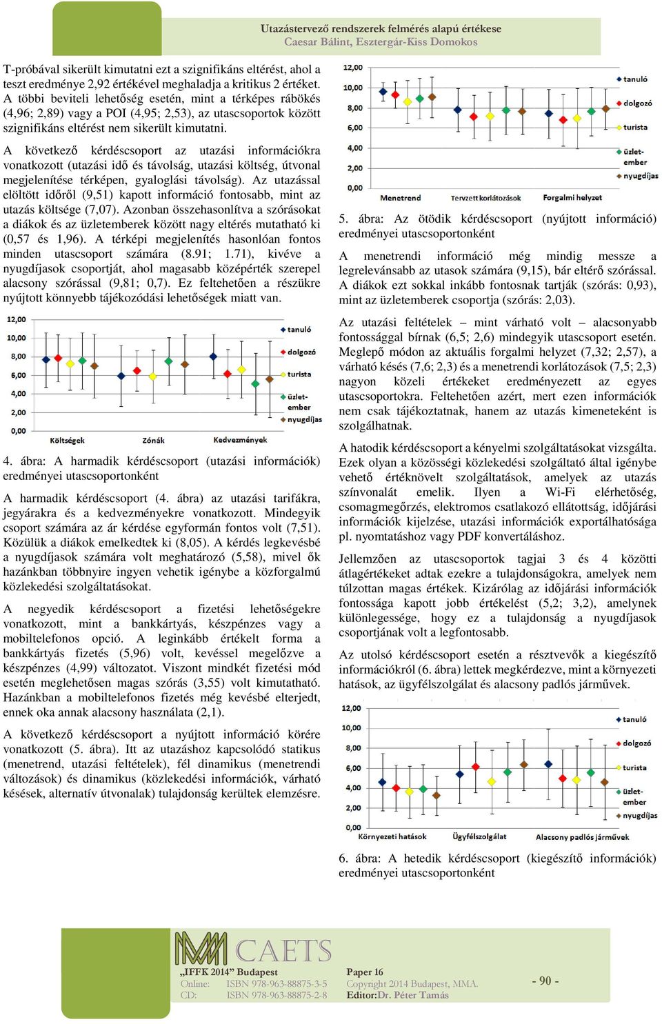 A következő kérdéscsoport az utazási információkra vonatkozott (utazási idő és távolság, utazási költség, útvonal megjelenítése térképen, gyaloglási távolság).
