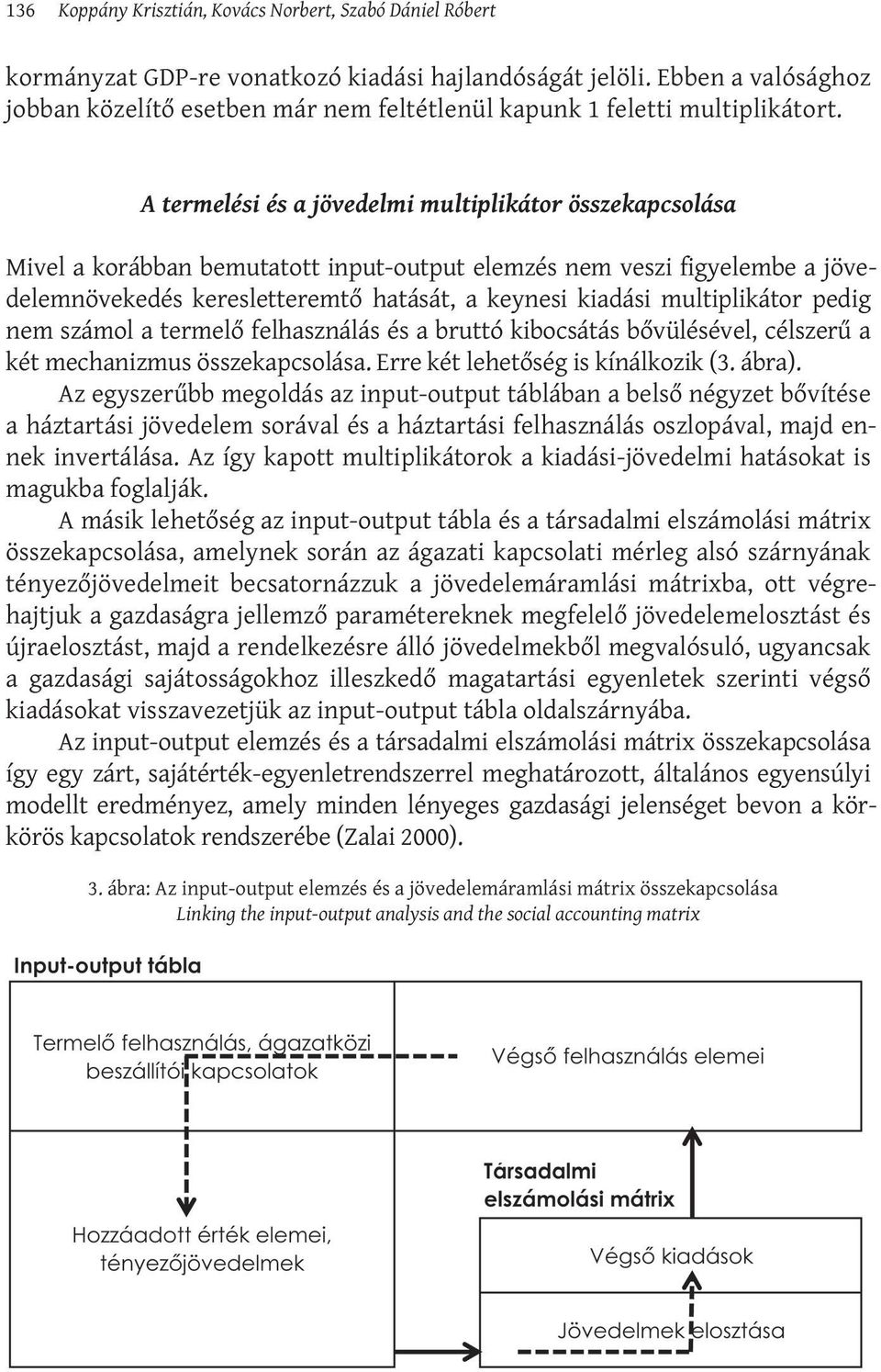 A termelési és a jövedelmi multiplikátor összekapcsolása Mivel a korábban bemutatott input-output elemzés nem veszi figyelembe a jövedelemnövekedés keresletteremtő hatását, a keynesi kiadási